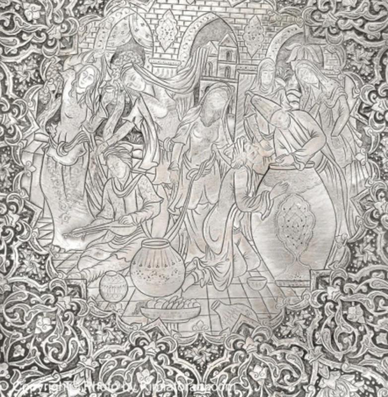 Handmade Copper Engraved Tray