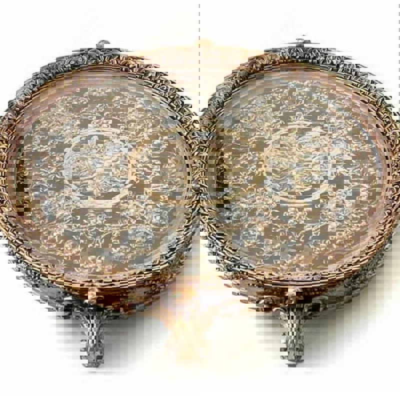  Taslih-kari (Inlaid) Trays